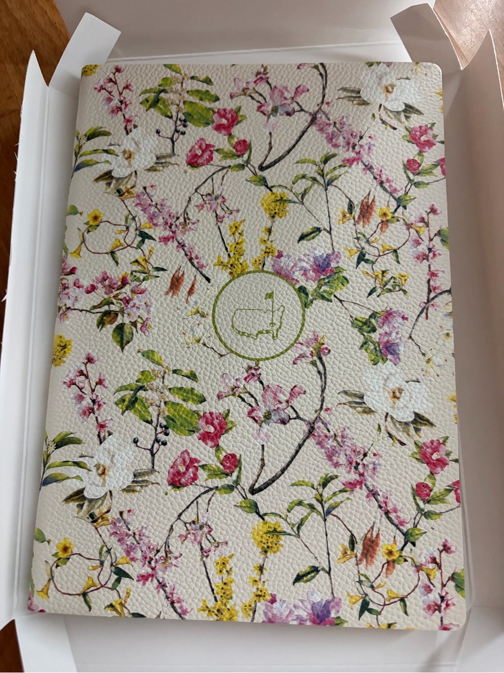 Masters Floral Cream Notebook with Pink, Yellow & Green Accents